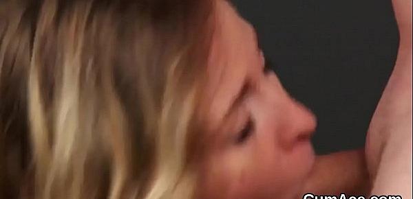  Spicy honey gets cumshot on her face sucking all the juice